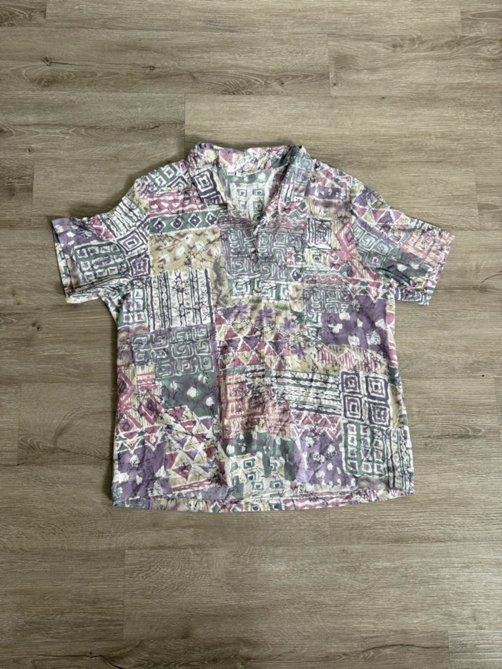 Vintage Colorful Printed Blouse